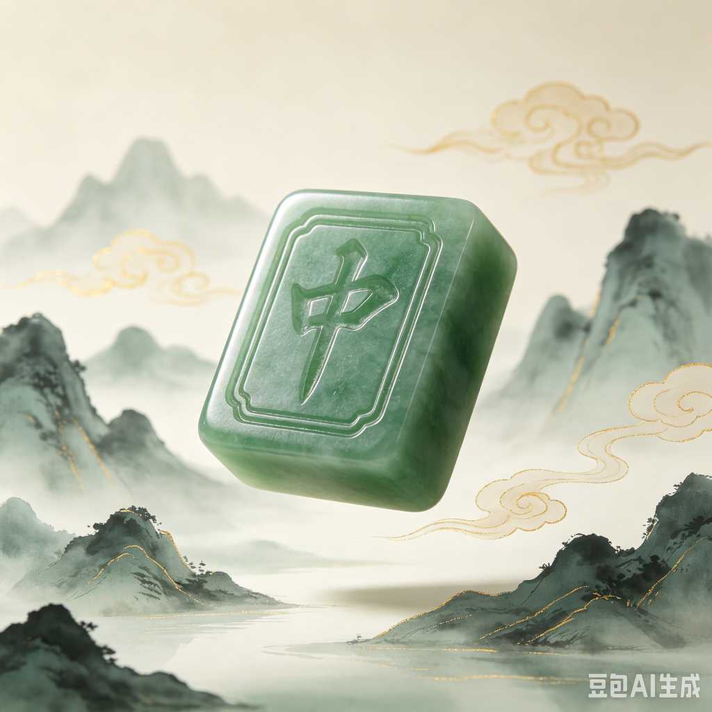 printed logo mahjong set